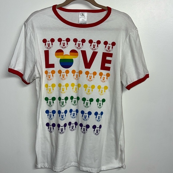 Disney pride t shirt worn once size L but fits like M - Picture 1 of 4